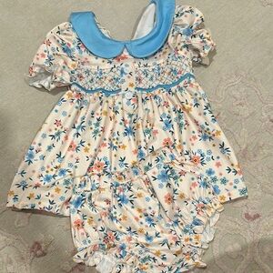 Floral Baby Dress with Bloomers